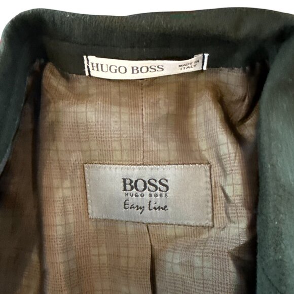 Hugo Boss Easy Line Men's Dark Green Wool Two Button Blazer Jacket Size 40R Prep - Picture 9 of 10